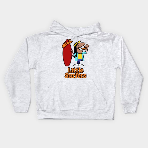 Little Surfers Kids Hoodie by harebrained